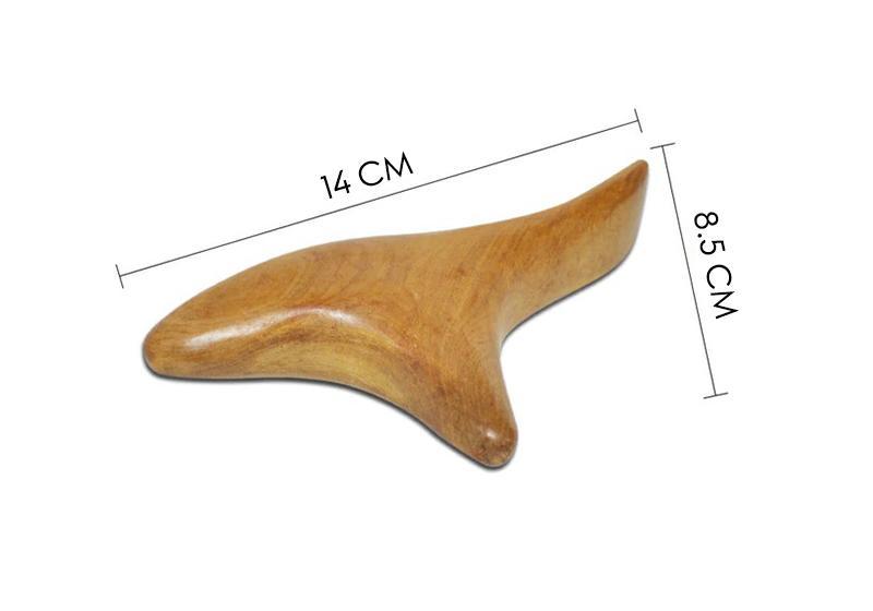 Масажер тичковий з алойного дерева Пташка 14 см х 8.5 см Тичковий масажер з дерева Дерев'яний масажер, фото 1