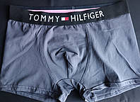 Модные мужские серые трусы боксеры Tommy Hilfiger - трусы для парня