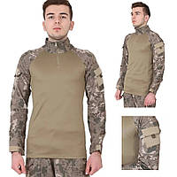 Рубашка мужская тактическая с длинным рукавом, футболка военная камуфляжная для армии ВСУ, Хаки M "Gr"