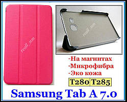 Рожевий чохол-книжка Samsung Galaxy Tab A 7.0 T280 T285 модель TFC магніт