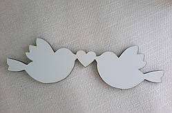 Пташки з сердцем 9*6см маленька заготівка для декупажу  ,творчості,декору