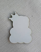 Ведмедик 6*5 маленька заготівка для декупажу, творчості, декору