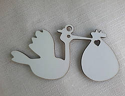 Лелека 9*6 маленька заготівка для декупажу,творчості,декору