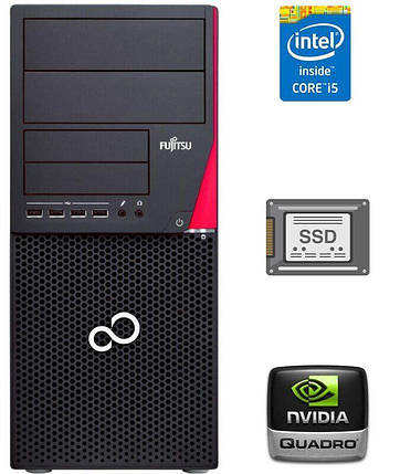 Ігровий ПК Fujitsu / Core i5-4590 4 ядра 3.3 GHz / 16 GB DDR3 / 250 GB SSD /Quadro 2000 1GB / 280 W, фото 2