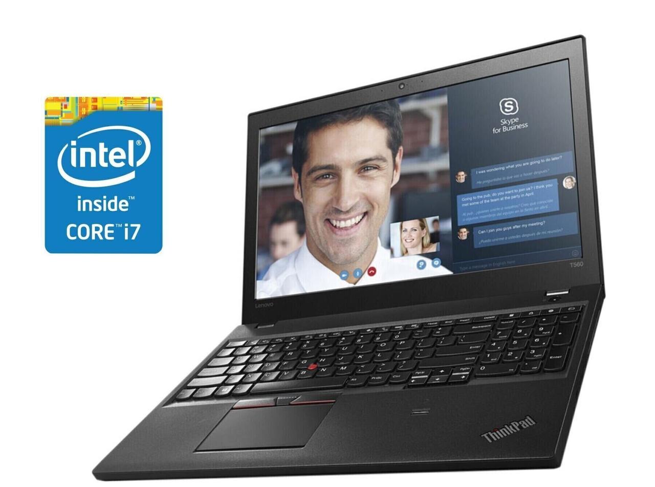 Ноутбук Lenovo ThinkPad T560/ 15.6" (1920x1080)/ Core i7-6600U/ 8 GB RAM/ 480 GB SSD/ HD 520