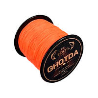 Шнур плетеный рыболовный 150м 4жилы 0.23мм 12.7кг GHOTDA, оранжевый