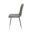 Стілець Fred сірий шкірозамінник 701 СН на металевих хромованих ногах, фото 2