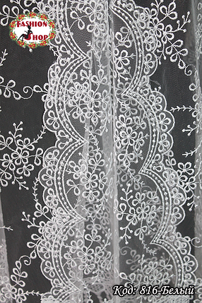 Весільний шарф Ліра білий, фото 2