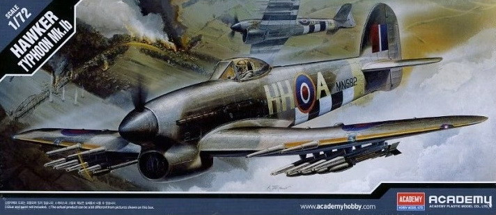 Пластикова модель 1/72 Academy 12462 британський винищувач перехоплювач Hawker Typhoon Mk.Ib