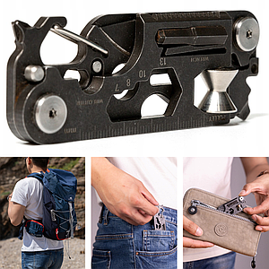 Мультитул туристичний Xiaomi NexTool Multifunctional Tourist EDC PT002 Black 24-в-1 Оригінал!