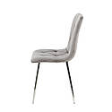 Стілець Fred сірий велюр OR-852 СН на металевих хромованих ногах., фото 3