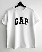 Футболка мужская Gap брендовая белая с лого стильная молодежная люкс Турция