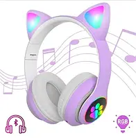 Наушники с кошачьими ушками VIV-23M Cat Ear с Bluetooth гарнитурой и LED подсветкой