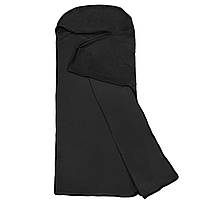 Тактический флисовый плед 210 х 180 см одеяло для военных черного цвета Кокон