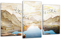 Модульная картина в гостиную / спальню Краєвиди гір Art-706_3 70x130 см