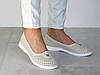Балетки мокасини шкіряні жіночі літні перфорація бежеві 36р, фото 2