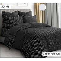 Комплект постельного белья Тиротекс (Тирасполь) из натуральной бязи Голд - Горох черный