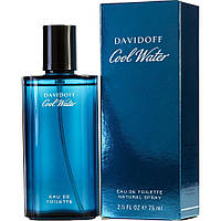 Чоловіча туалетна вода Davidoff Cool Water 75 ml, деревно пряний шлейфовий аромат із мускусом і сандалом