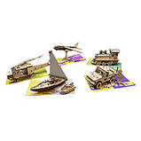 Дерев'яний конструктор "Локомотив", 67 деталей, 3D-пазл, фото 2