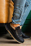 Чоловічі Шкіряні Кросівки Splinter Trend 1219 Чорні, фото 4