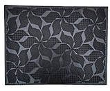 Килимок гумовий придверна квітка 55.3 см х 41.2 см чорний, фото 4