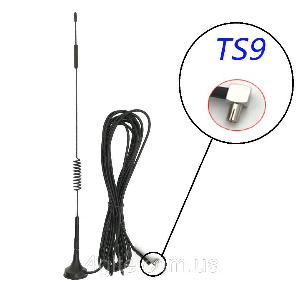Антена 12dBi (TS9, Магніт, 150 см, 700-2700MHz), фото 1