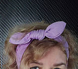 Пов'язка бантик на голову, Солоха мікс кольорів, фото 3