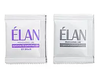 Elan гель краска для бровей + окислитель , чёрная.