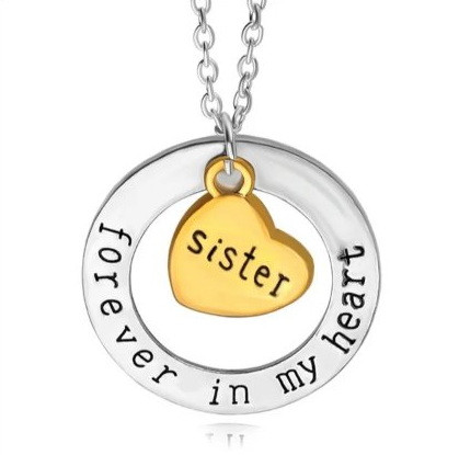 Вишукана Підвіска SISTER I Love You To The Moon And Back модний кулон кольє для друзів сестри