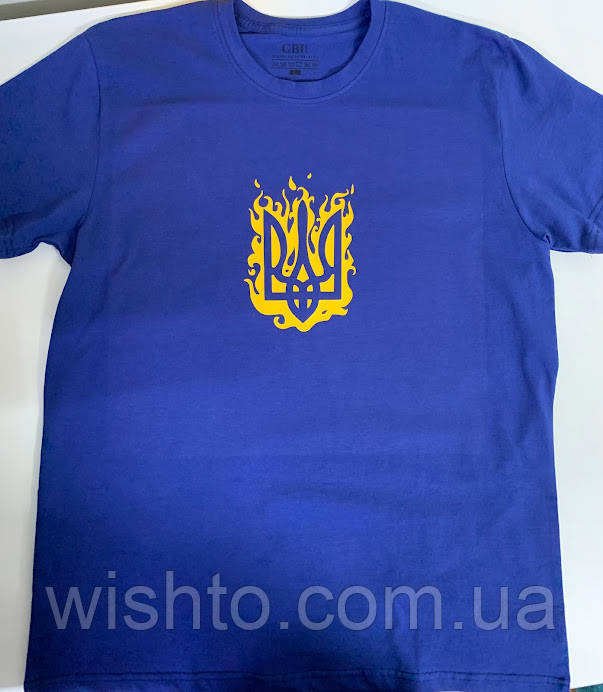 Футболка чоловiча палаючий тризуб