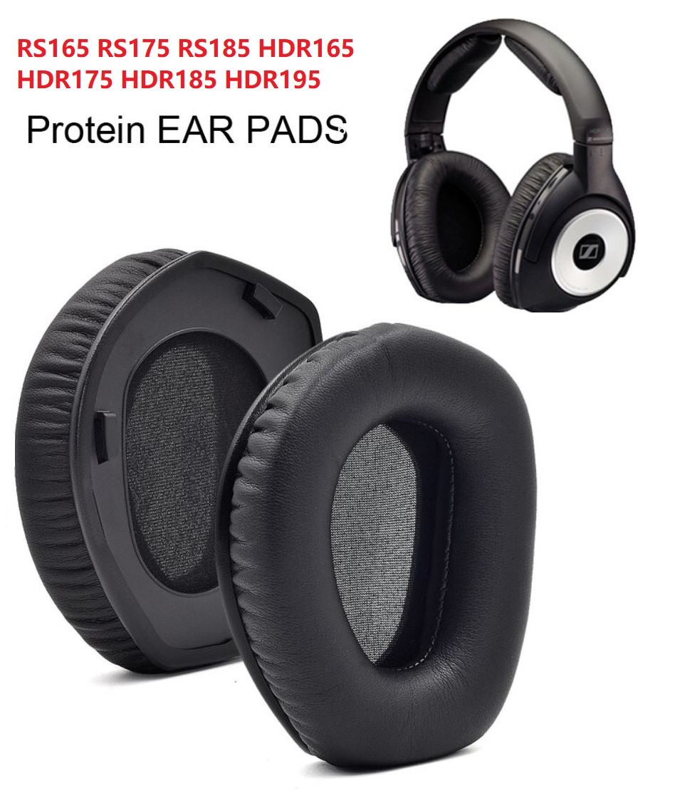 Амбушури Sennheiser RS165 RS175 RS185 195 HDR165 HDR175 HDR185 HDR195 TR 175 Протеїнова шкіра, фото 1