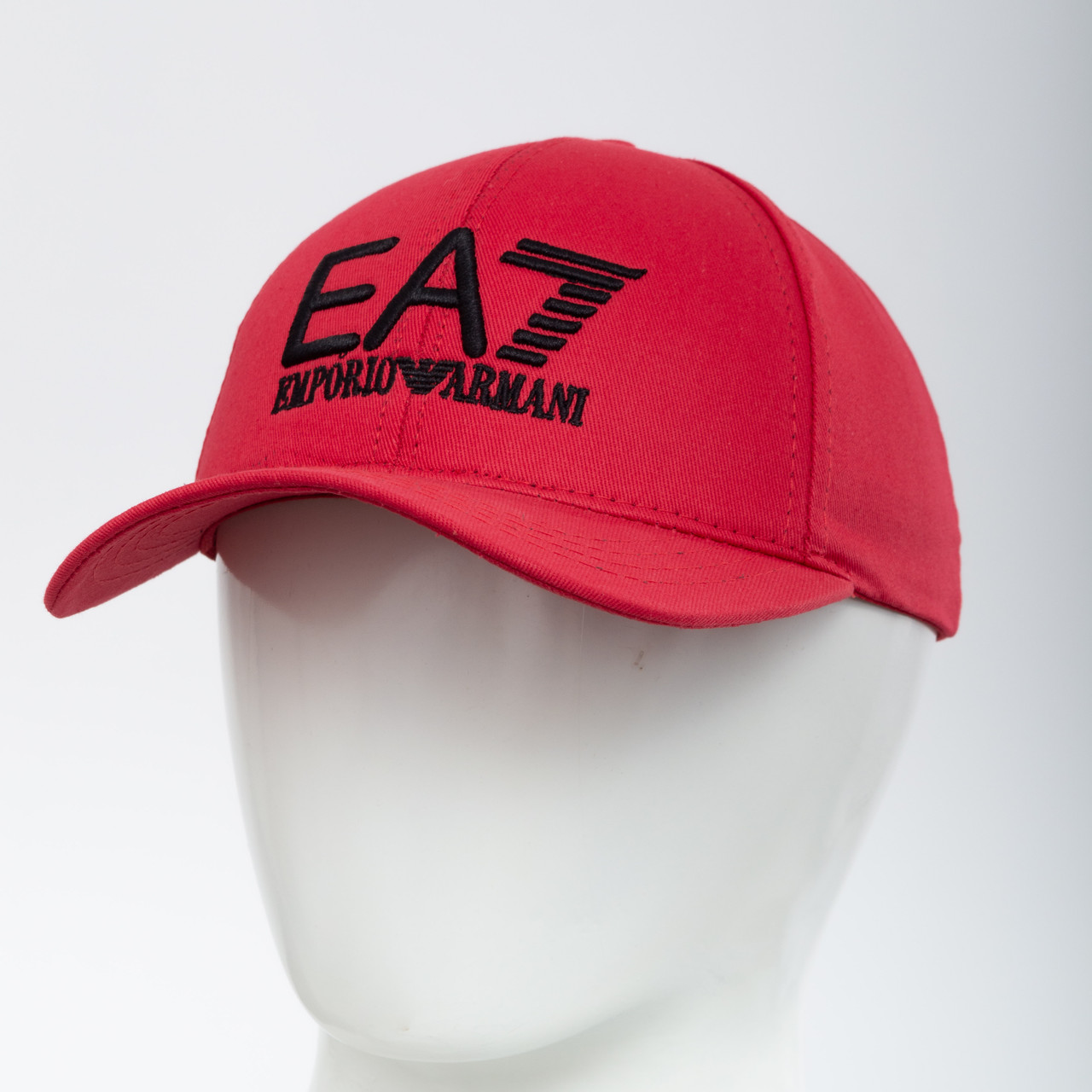 Бейсболка EA7 6 клинка вишивка (діагональ) червоний