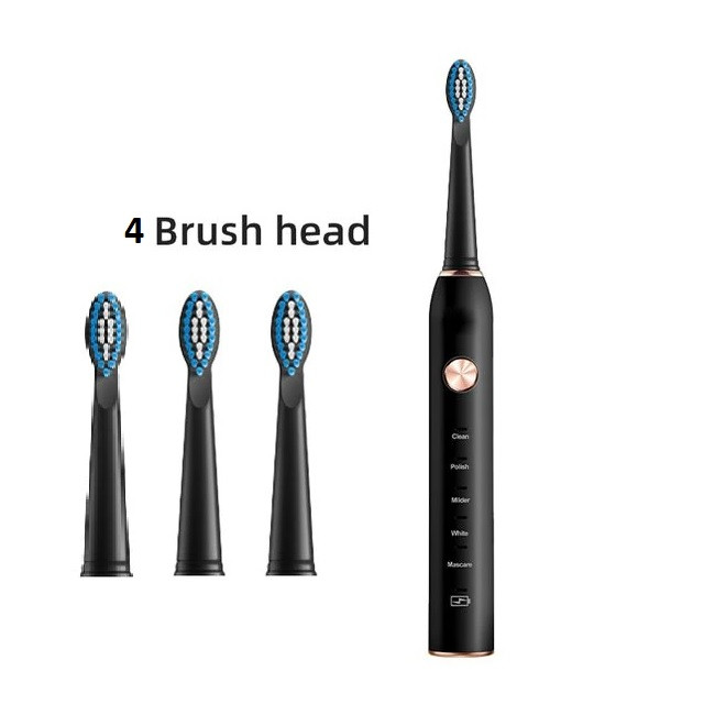 Звукова електрична зубна щітка - 4 насадок таймер - електрощітка зубна S10