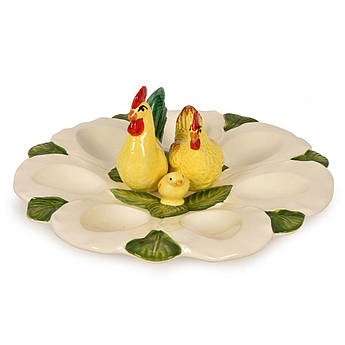 Підставка для яєць з кераміки "Куряча сім'я" Mastercraft