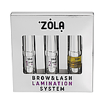 Набір складників для ламінування брів і вій ZOLA в сірій коробці Brow&Lash Lamination System