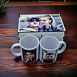 Подарункова упаковка для двох чашок. з перегородкою.(ваш принт,фото , напис), фото 2