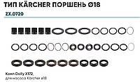 Ремкомплект клапанів та ущільнювачів насоса D18 Kaercher HDS 2.883-172.0