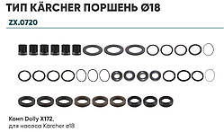 Ремкомплект клапанів та ущільнювачів насоса D18 Kaercher HDS 2.883-172.0