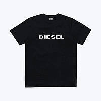 Черная футболка Diesel Logo футболки Дизель унисекс