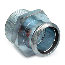 Перехідник нарізний під прес RM Steelpres DN 35х1" НР сталевий оцинкований (Італія) 387100035