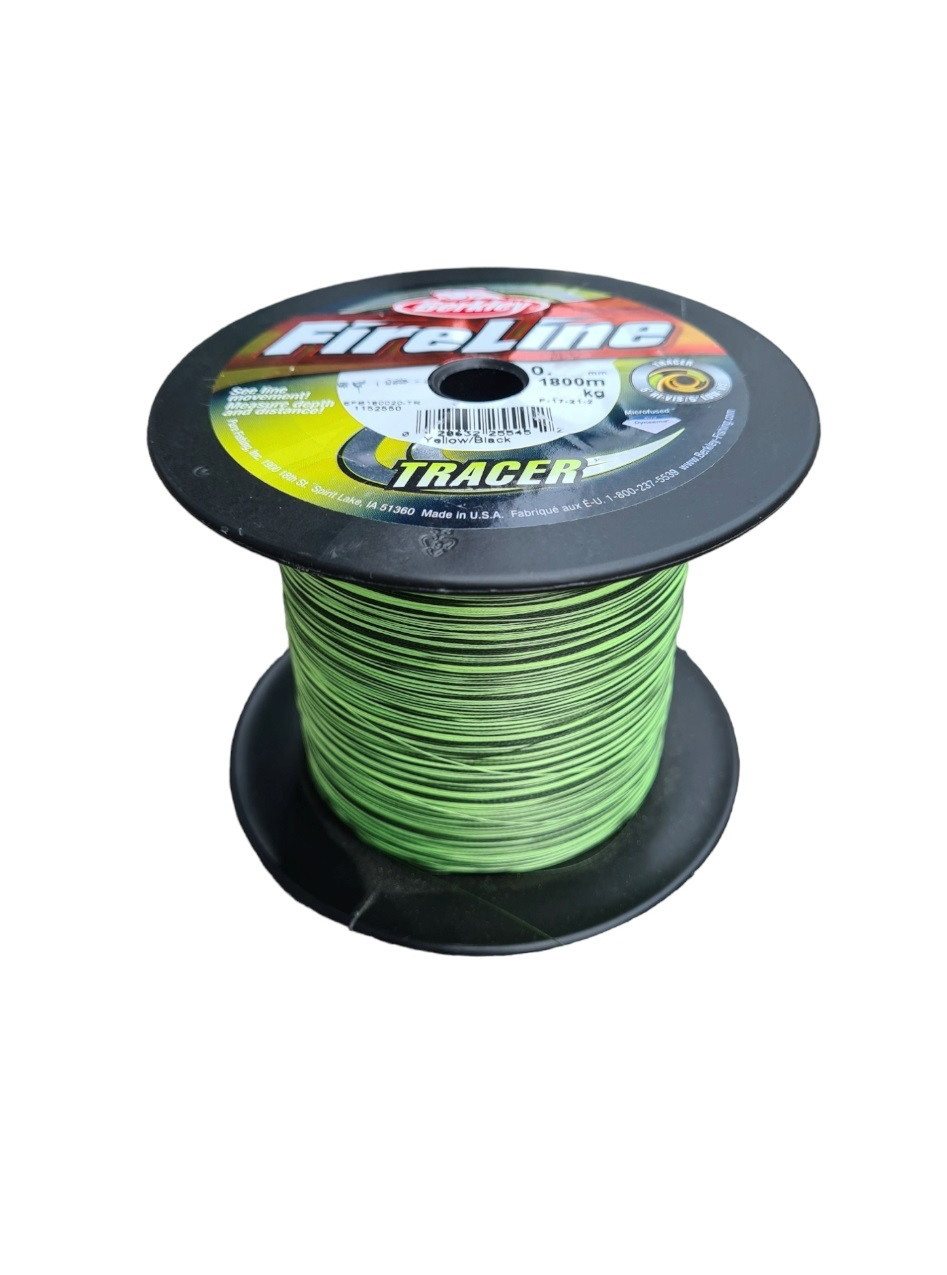 Шок-лідер/шнур Berkley Fireline Radial Braid Tracer 1м 0.20мм / 19.5кг (yellow-black / жовто-чорний)