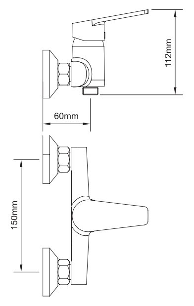 Смеситель s37 Ø35 для душа AQUATICA (9737300), фото 9