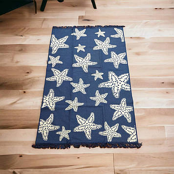 Безворсовий килим у розмірі 120х180 см Eko Sacil kilim, у вітальню, на кухню, спальню, Синій Зірка Туреччина