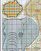 Набір для вишивання за нанесеною на канву схемою "African elephant". AIDA 14CT printed 45*44 см, фото 4