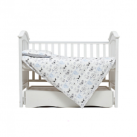 Постільний комплект Twins Zoo, blue