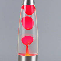 Лава лампа з парафіном 35 см червона нічник світильник воскова лампа Magma Lamp парафінова лампа, фото 2