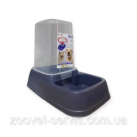 Миска-диспенсер з дозатором Georplast Eat & Drink для корму або води для собак і котів 33,5х20х27,5 см, фото 1