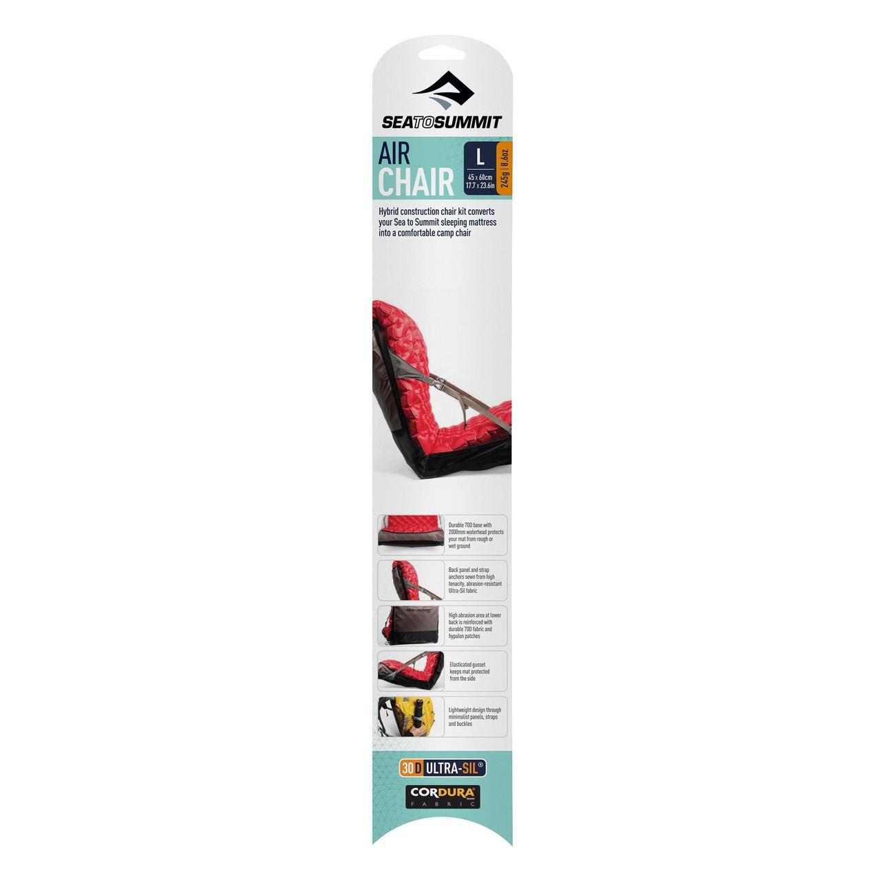 Чохол крісло Sea To Summit Air Chair Regular Updated (2020) 186 см Black-Red