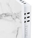 Вертикальна керамічна панель опалення з програматором Flyme 400ТW білий мармур, фото 6