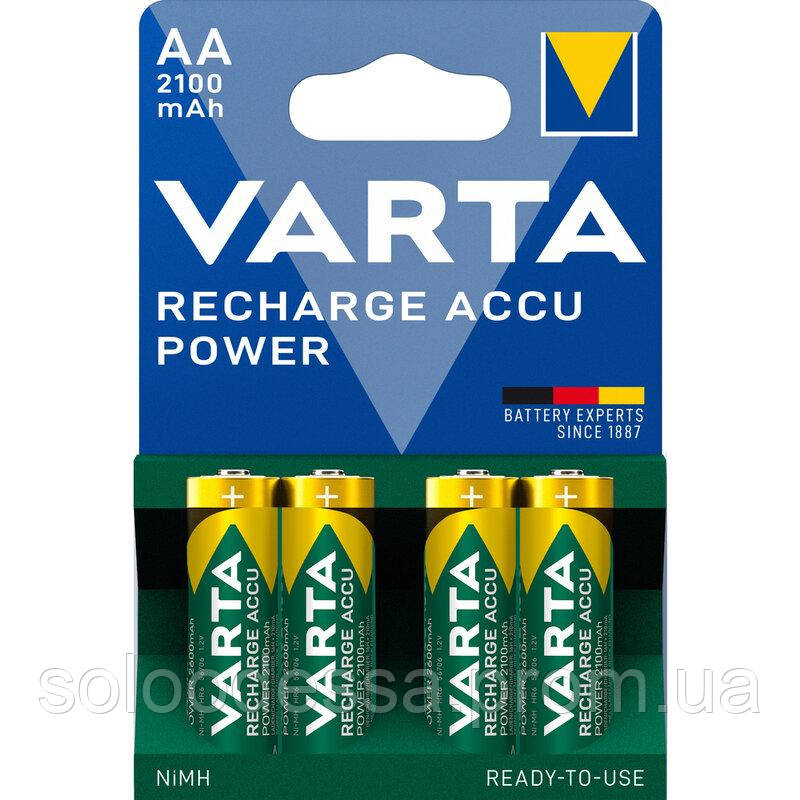 Аккумулятор Varta Recharge Accu Power 56706, AA/(HR6), 2100mAh, LSD Ni-MH, бокс 4шт